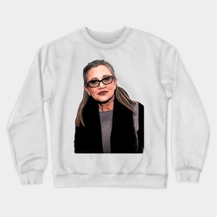 Carrie Fisher Cartoonish Crewneck Sweatshirt